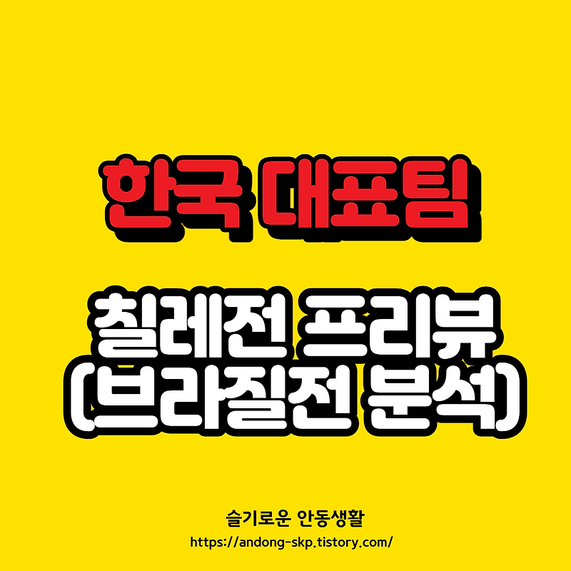 [칠레전] 한국 축구 국가대표 평가전 정보