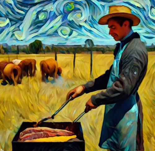 라틴 아메리카의 매력 문화 발견: 가우초(gaucho)와 고기 바비큐 아사도(asado)