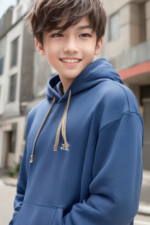 [Boy-216] boy, man, brown hair, handsome, cute, teen, teenage, street & city background, free images, Ai images