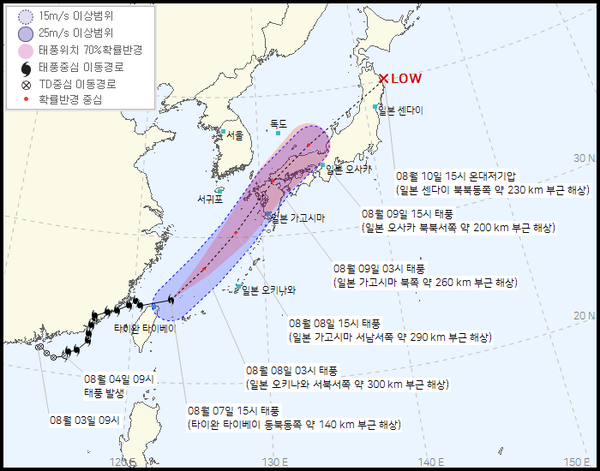 [9호 태풍 루핏] 예상 경로와 피해지역 그리고 강수량은 얼마나 될까?