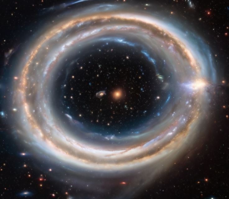 거대한 은하계 고리가 우주의 이론에 도전하다.