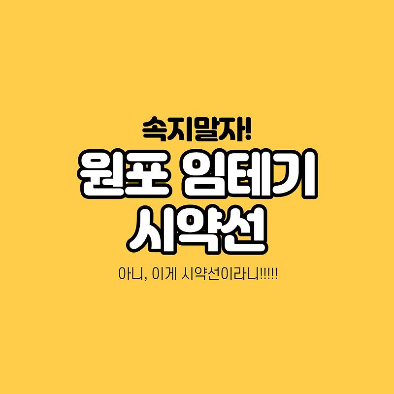 원포 임테기 시약선 구분하기 / 임테기 시약선 / 매직아이 구분
