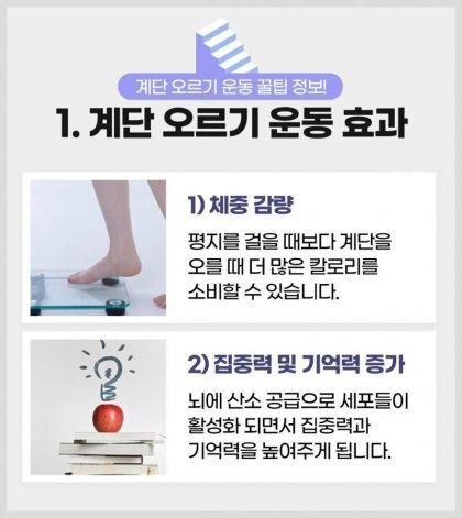 계단 오르기 운동 - 최소 투자로 최대 효과 얻는 운동