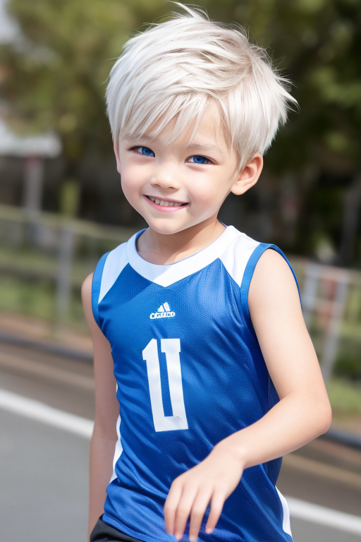 [Boy-007] Cute white hair boy Free images