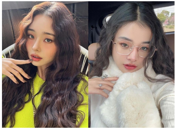 프리지아 닮은꼴 도플갱어 오로라 중국 틱톡커 인플루언서 셀카 사진