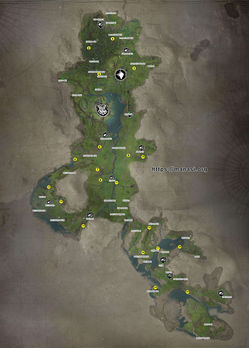호그와트 레거시 – 고대 마법 핫스팟 공략 지도 ( 호그와트 레거시 지도 / 통합링크)