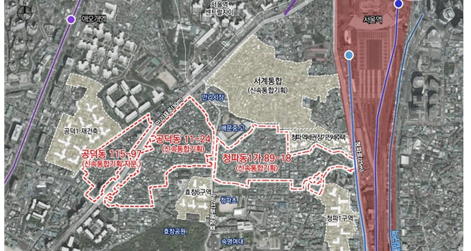 서울시, 청파·공덕동 인접 3개소 신속통합기획 확정