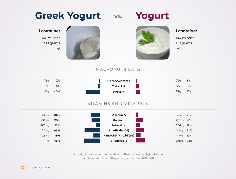 그리스 요구르트의 장점(다른 세 가지 식품과의 비교 분석)