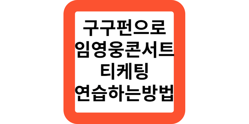 구구펀으로 임영웅 콘서트 티켓 예매 티케팅 연습하기.