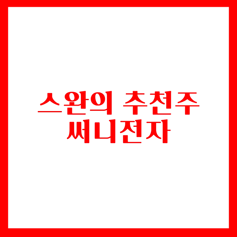 스완의 추천주 - 써니전자(FEAT.안철수)
