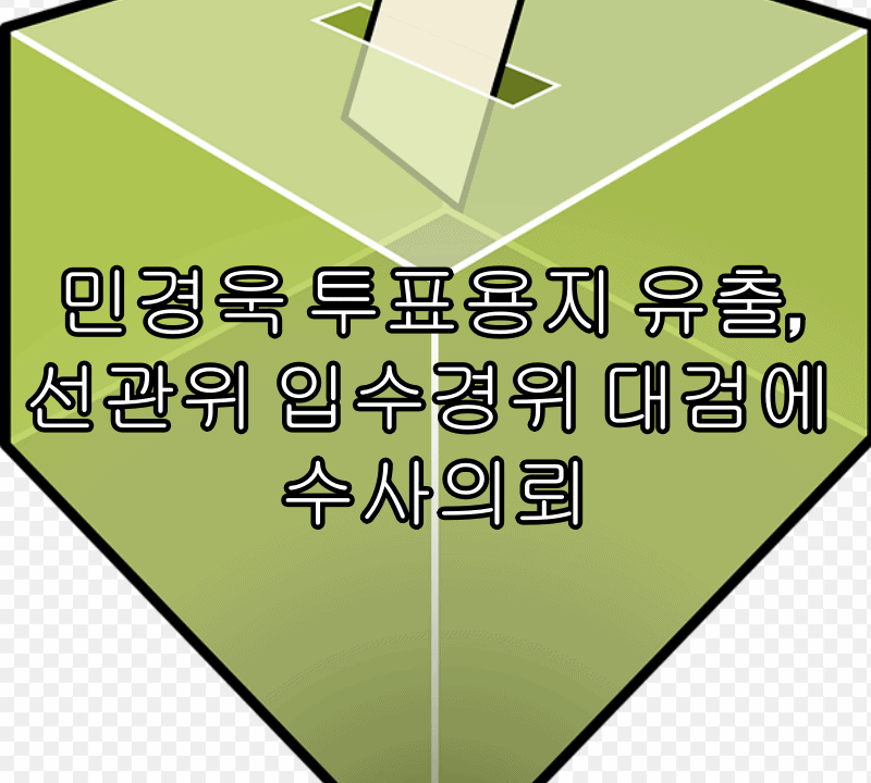 민경욱 투표용지 유출, 선관위 입수경위 대검에 수사의뢰
