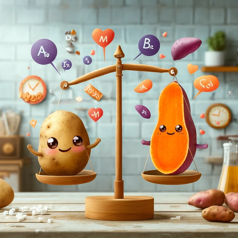 감자 vs 고구마: 탄수화물 섭취와 혈당 조절에 미치는 영향 비교