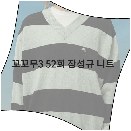 꼬꼬무3 (52회) 장성규 니트 _ 와이케이 V넥 빅스트라이프 니트 (장성규 패션)
