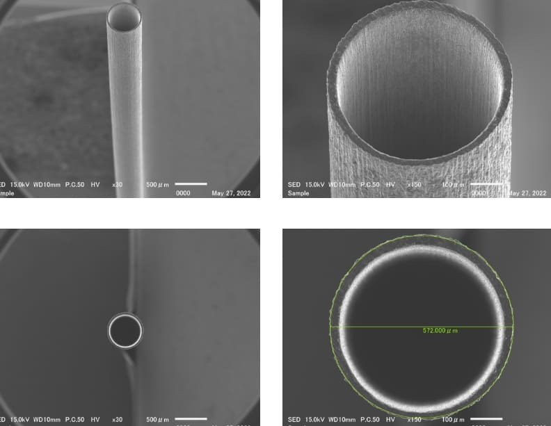 일본의 대단한 가공기술력...샤프심에 구멍 뚫기 Machining example of Laser Micromachining System ABLASER (14) Drilling holes in mechanical pencil lead