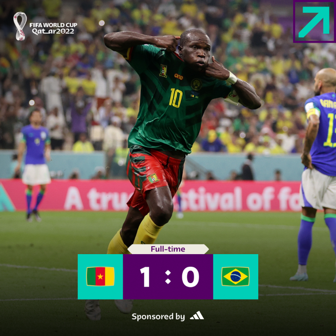 카타르월드컵 G조 5경기 카메룬 vs 브라질 움짤 결과