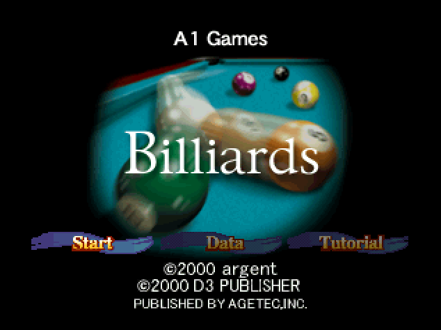 Agetec - 빌리아드 북미판 Billiards USA (플레이 스테이션 - PS - iso 다운로드)
