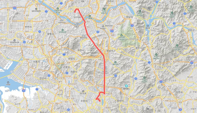 [광역급행] M5107 버스 노선 시간표 :  수원 경희대, 영통역, 청명역, 명동, 을지로, 서울역