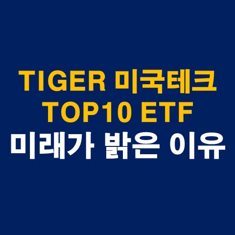 [미국 기술주 ETF] TIGER 미국테크TOP10 INDXX 투자이유(구성종목 소개)