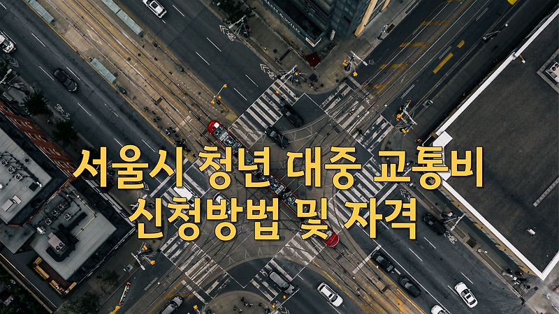 서울시 청년 대중 교통비 신청방법 및 자격