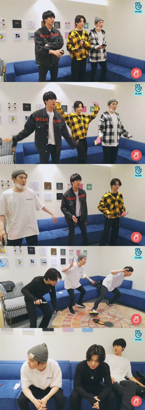 지민x진x슈가 '저스트댄스'로 팬들과 소통