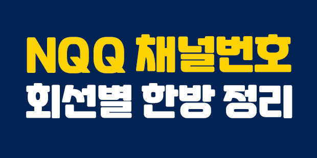 NQQ 케이블 / IPTV / 스카이라이프 별로 한방 정리