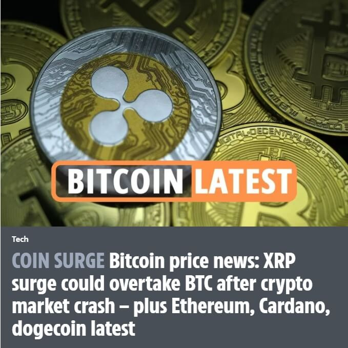 암호화폐 다시 오르나?...대부분 반등 성공  XRP surge could overtake BTC after crypto market crash