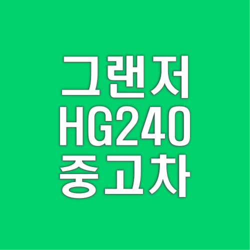 중고차 그랜저 hg240검정색가격 시세표