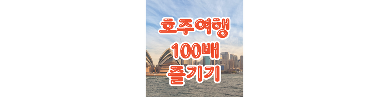호주여행 100배 즐기기!!