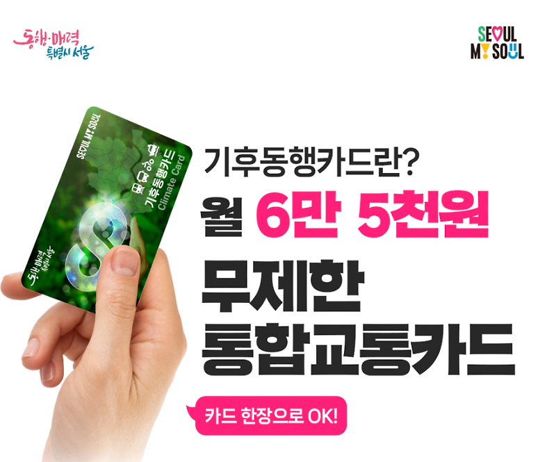 서울 기후동행카드 신청,이용방법