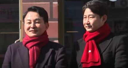 희룡 전 국토교통부 장관이 후원회장 이천수 씨가 거리에서 시민들과 인사를 하던 중 폭행과 협박