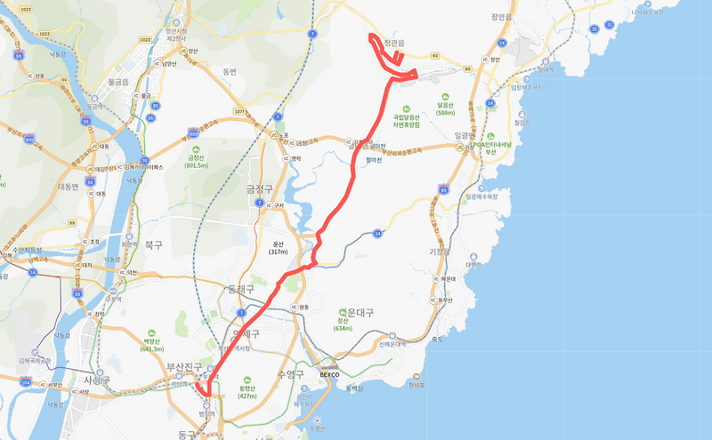 [급행] 부산 1010번버스 노선, 시간표 : 정관, 서면역, 부전시장
