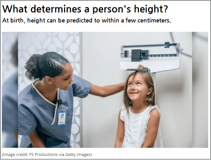 사람의 키는 어떻게 결정되나 What determines a person's height?