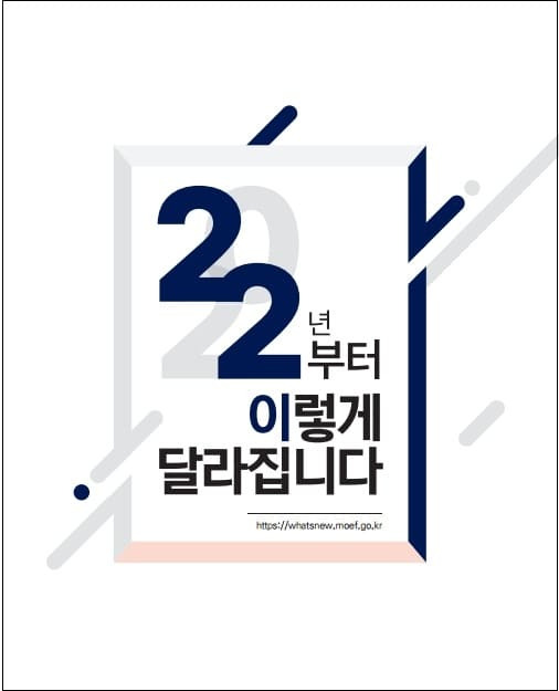 '2022년부터 이렇게 달라집니다'  책자 발간 [기획재정부]