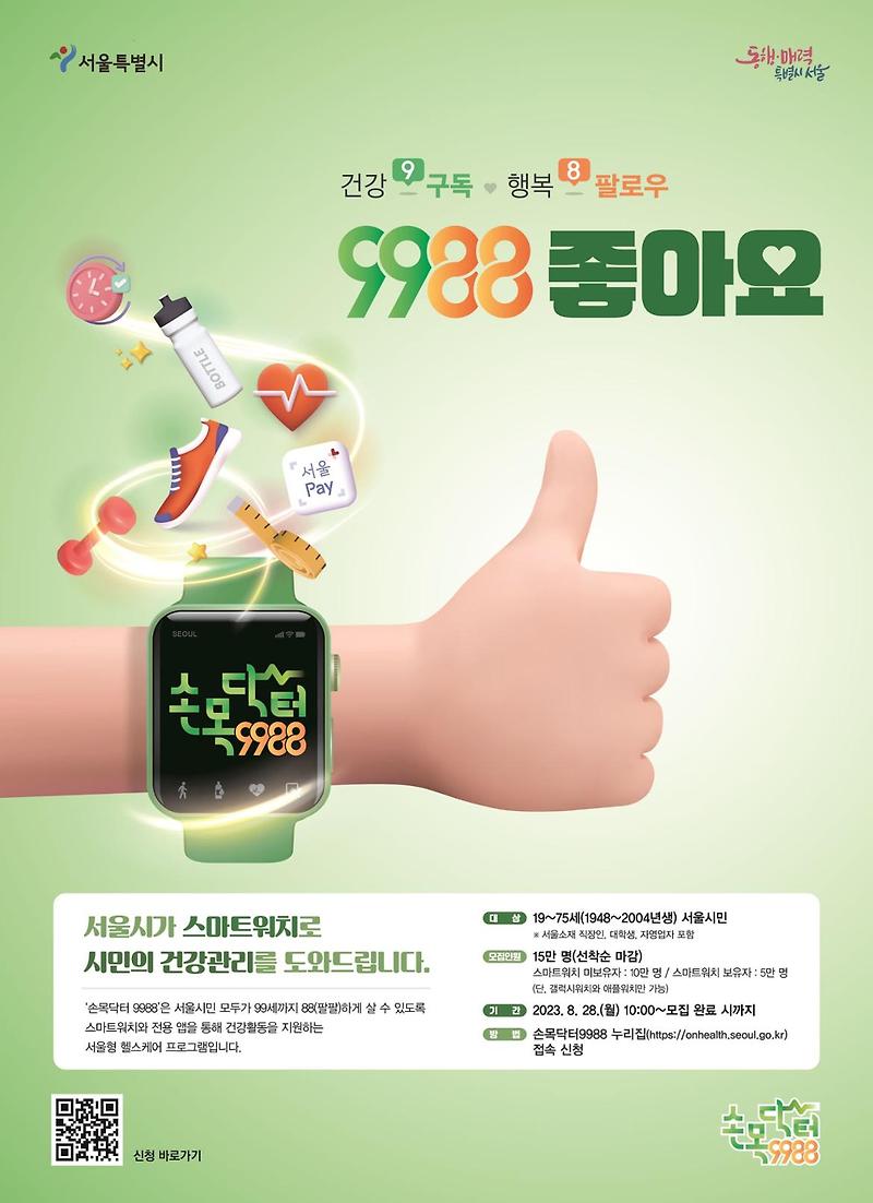 손목닥터 9988 3차 신청방법 (신청대상, 신청기간, 주의사항)