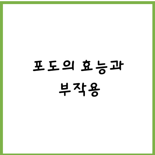 포도의 효능과 부작용