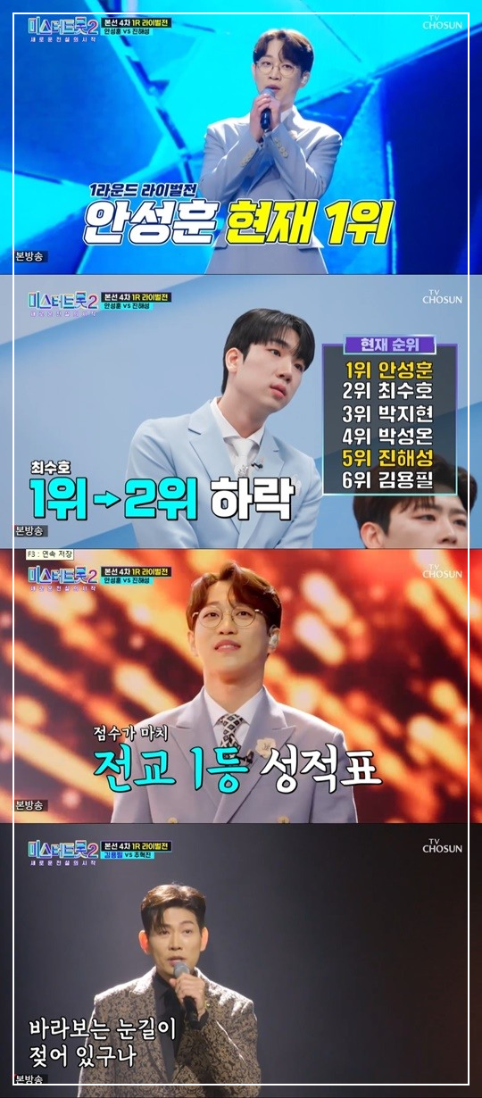 미스터트롯2 안성훈 순위, 박성온, 송도현, 최수호