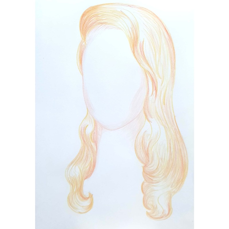 Orange Blond 오렌지 블론드 / 일러스트 그림 드로잉 / 머리카락 그리기