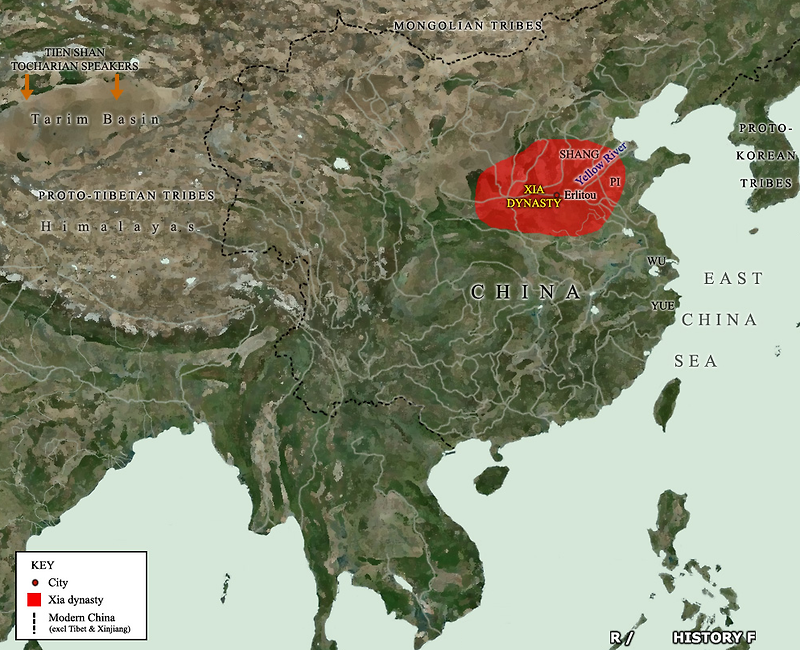 BC2000 : 중국 하나라 지도