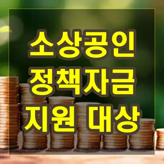 소상공인 정책자금 활용 방법과 지원 대상