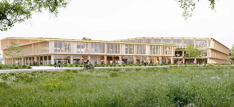 앞서 나가는 친환경적 선진국의 건축 디자인...목재  캠퍼스 짓는 스위스로잔공대 Mass-timber 'ecotope' campus by 3XN and itten+brechbühl to expand swiss university