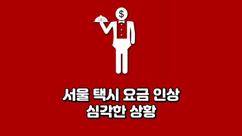 서울 택시 요금 인상 심각한 상황