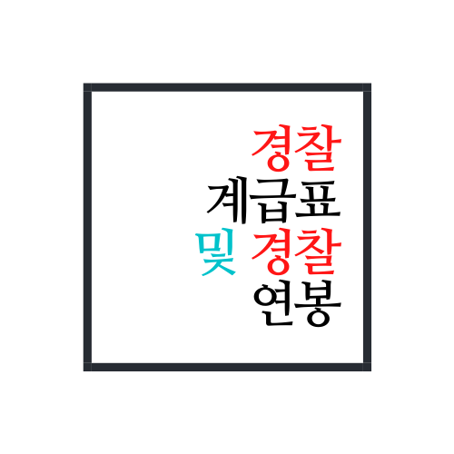 경찰 계급표와 경찰 연봉 알아보자(안보면 손해 ㅋㅋ)