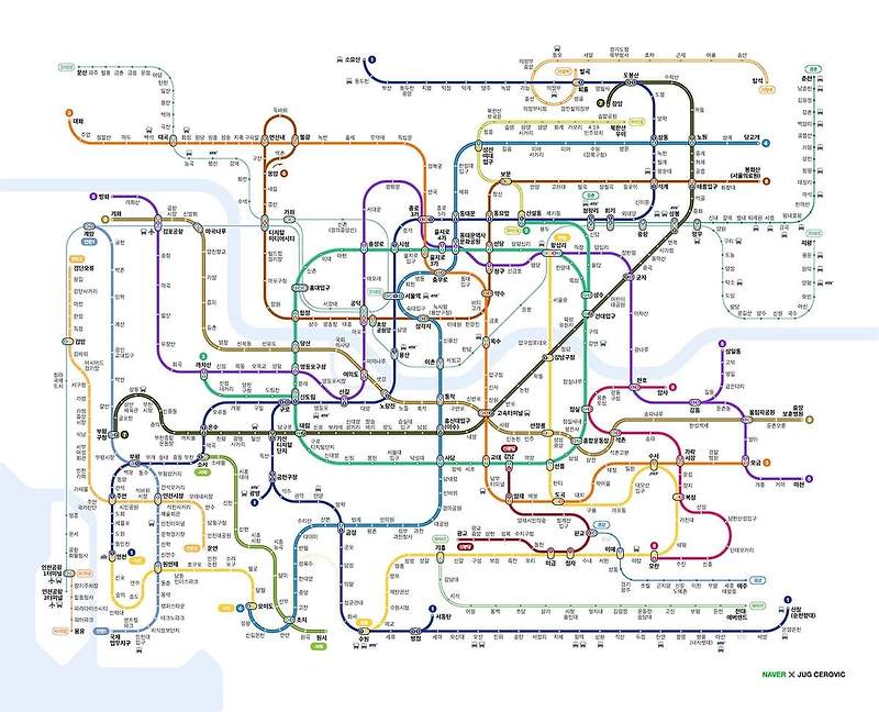 무한 확대 가능한 서울시 지하철 노선도