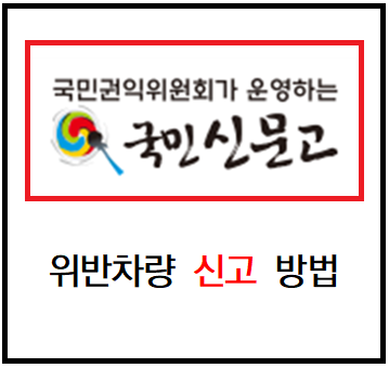 난폭운전, 위반차량 신고방법(국민신문고 어플)