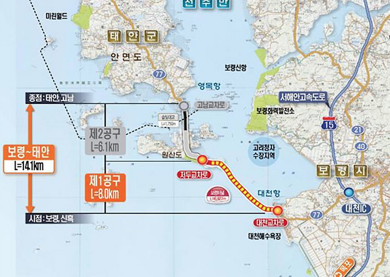 보령 해저터널, 2021년 최종 개통