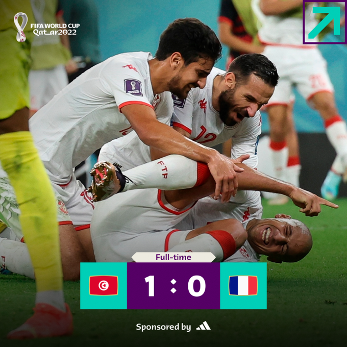 카타르월드컵 D조 5경기 튀니지 vs 프랑스 결과