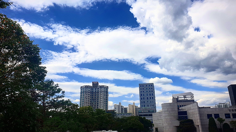 경기도 하남시 푸른하늘과 구름