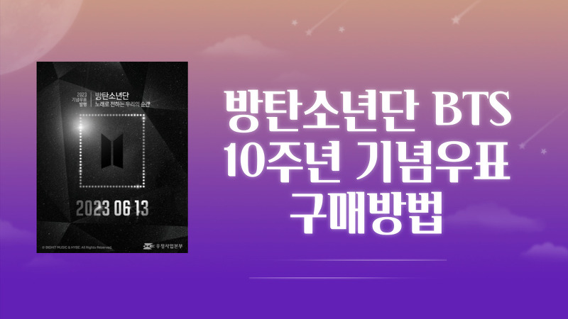 방탄소년단 BTS 10주년 기념우표 구성, 구매방법