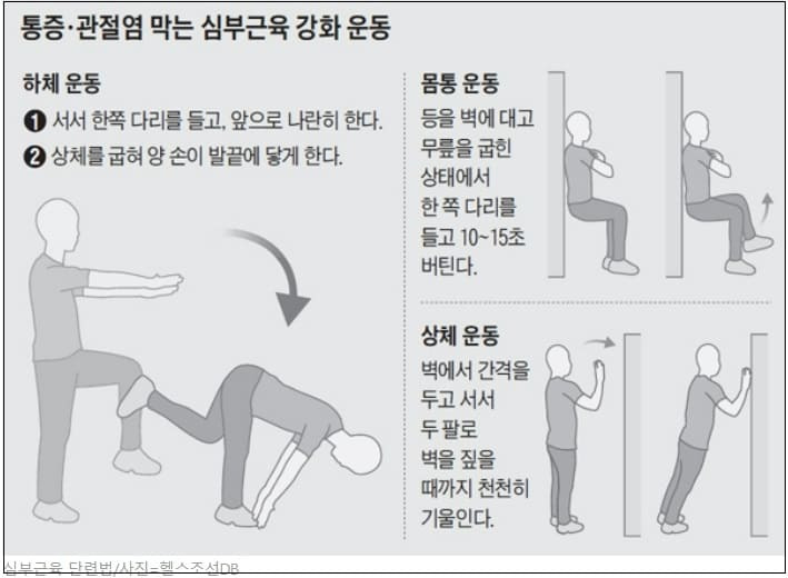 나이가 들수록 관절염 방지하려면... ‘심부(深部)근육’ 잘 관리해야 ㅣ 퇴행성관절염 초간단 자가 치료법