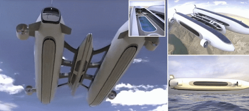 에어 요트?...배가 하늘을 나른다고? VIDEO: A luxury boat that's perfect for high-flyers! 'Mega' 490ft-long superyacht-cum-blimp ..